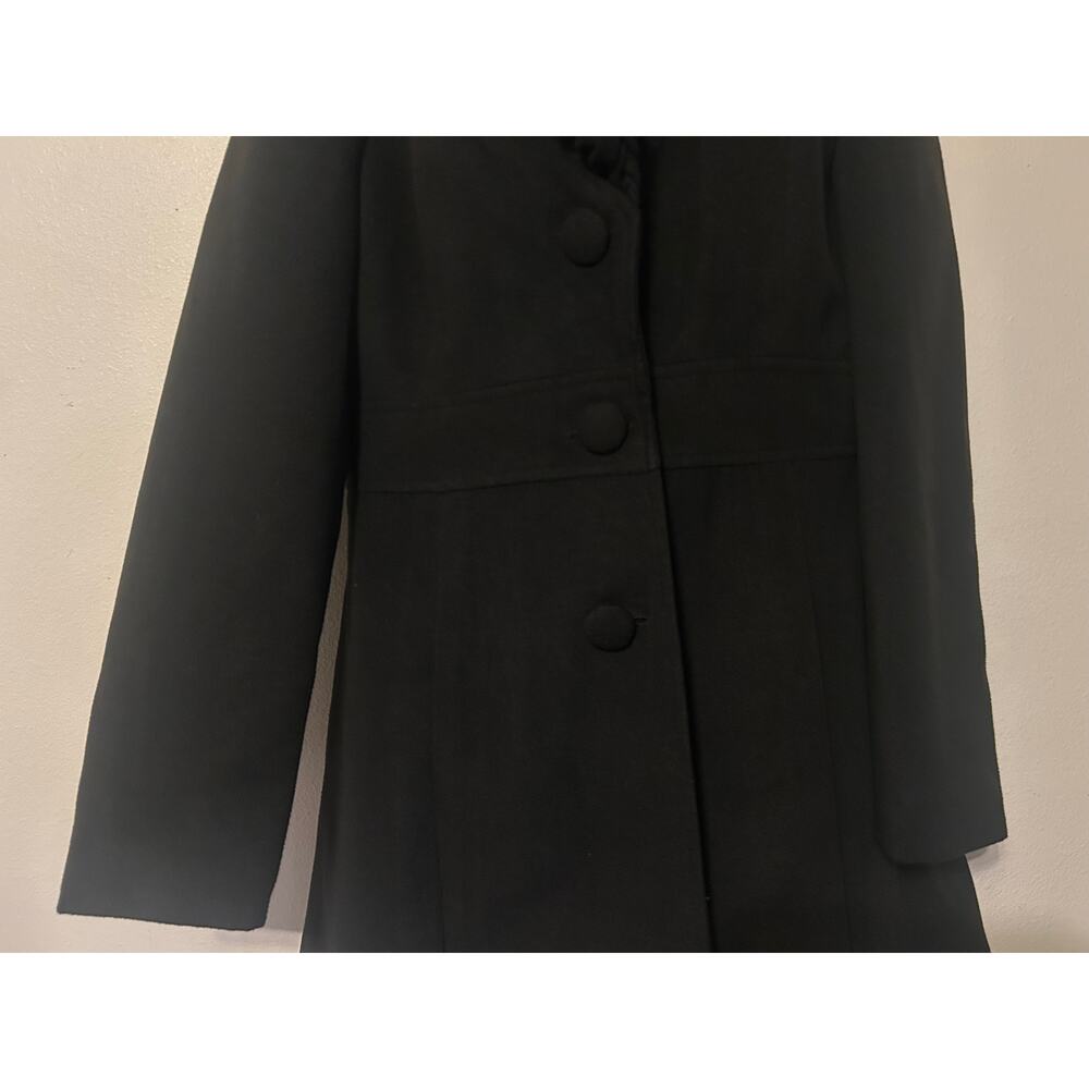 Jou Jou black Wool Lined Double-Breasted Pea Coat NWOT Size Large WMNS - Picture 10 of 16
